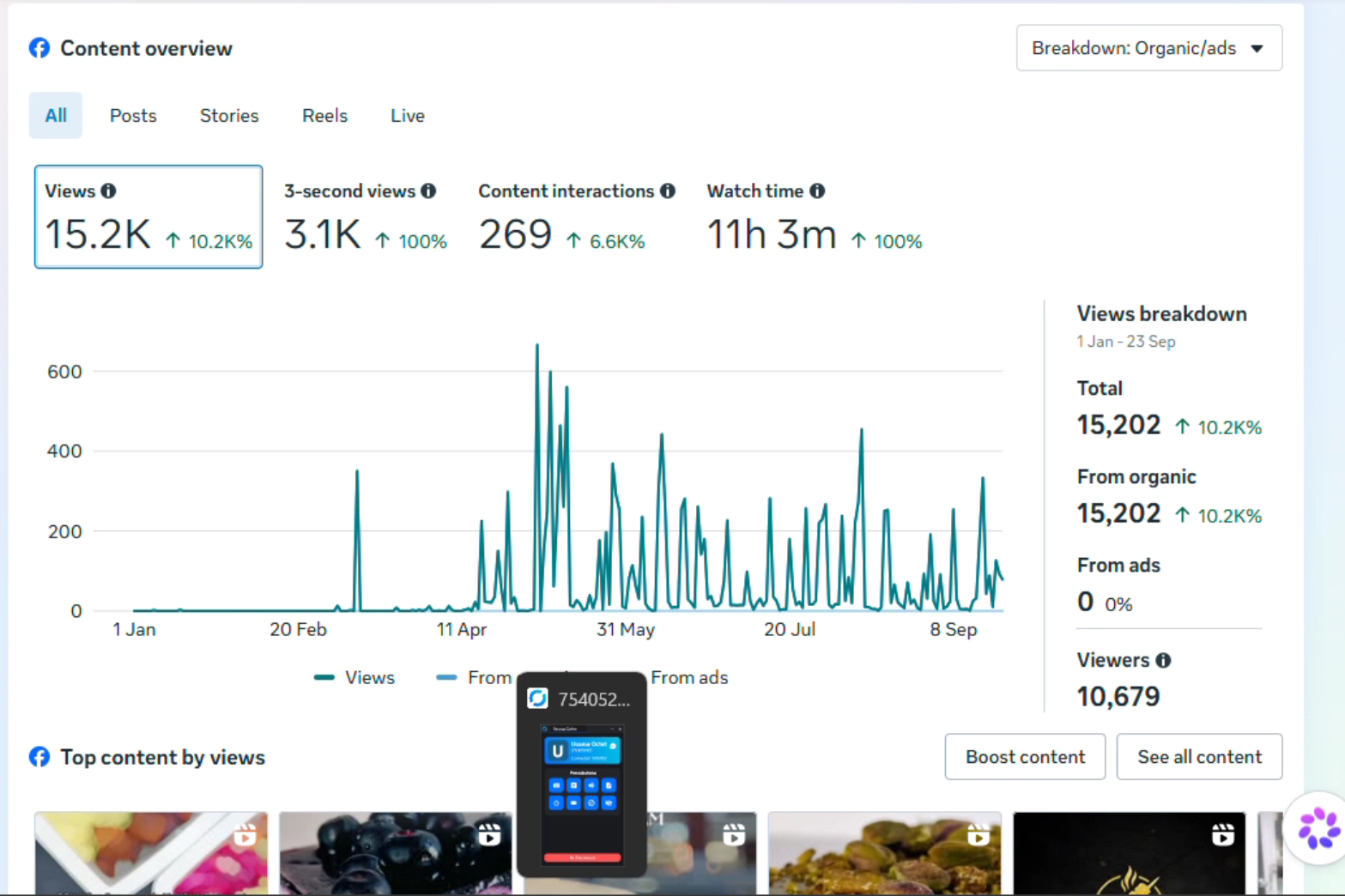 Facebook — Content overview